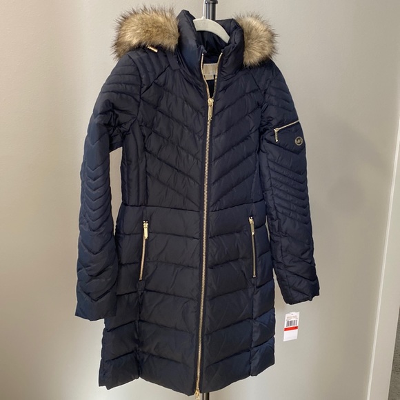 Michael Kors puffer jacket new with tags extra small navy - Picture 2 of 7